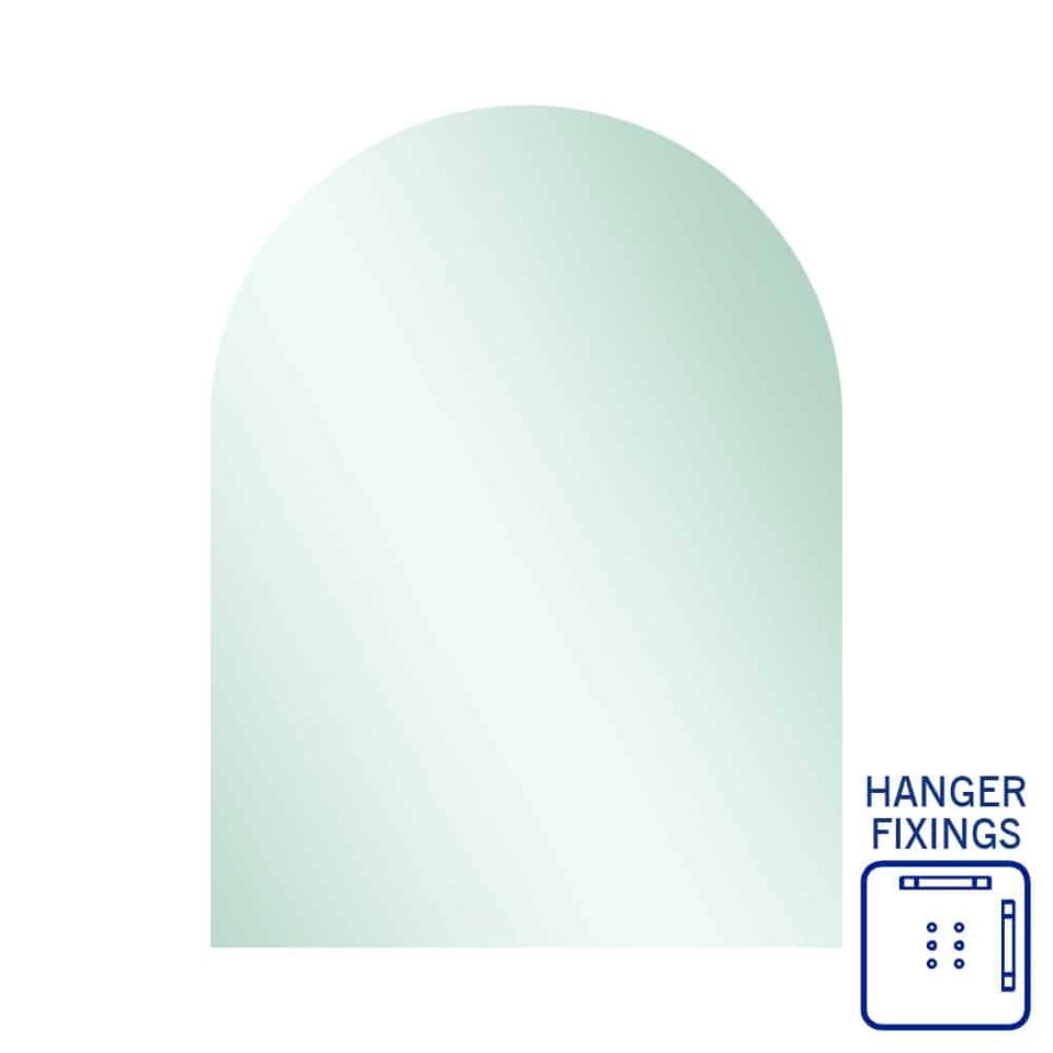 Thermogroup Church Shape Polished Edge Mirror with Hangers - 750x1000mm (AC7510HN)