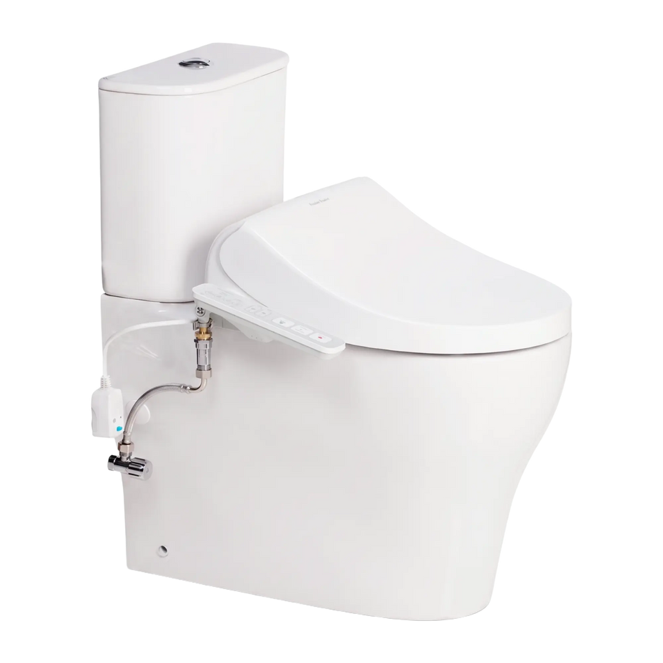 American Standard Cygnet Hygiene Rim Round CCBTW - Bottom Inlet with SpaLet E-Bidet Seat