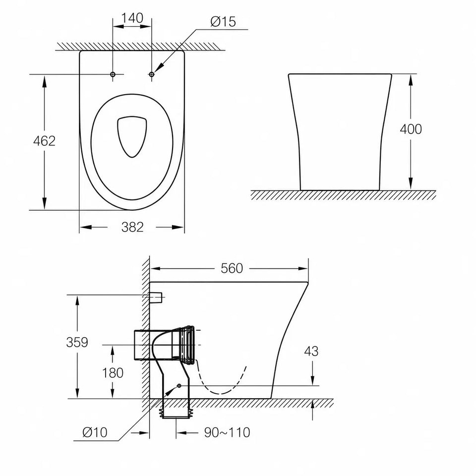 American Standard Signature Hygiene Rim BTW with CrystaSleek Seat