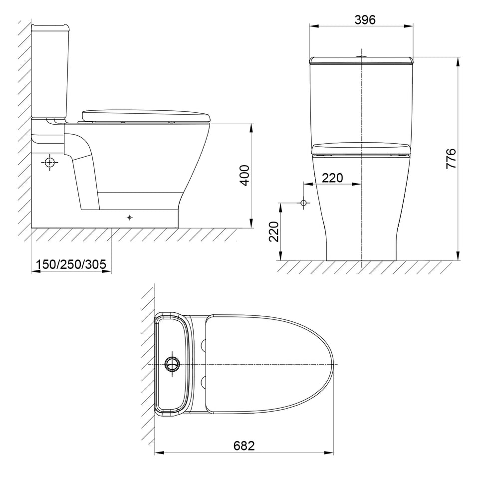 American Standard Loven CCBTW - Bottom Inlet