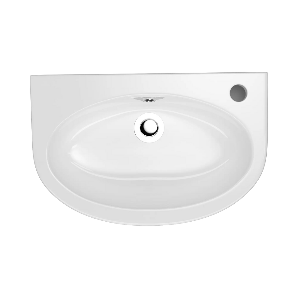 American Standard Studio 450 Wall Basin - 1 Tap Hole - Overflow - Inc Fixing Kit