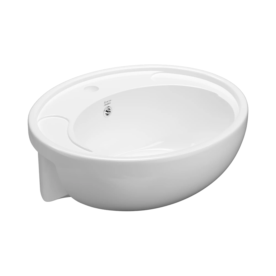 American Standard Studio 500 Semi Recessed Basin - I Tap Hole Overflow - Inc Fixing Kit
