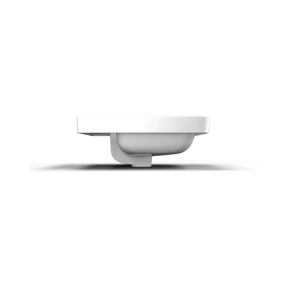 American Standard Heron Square 500 Semi Inset Basin - 1 Taphole - Overflow