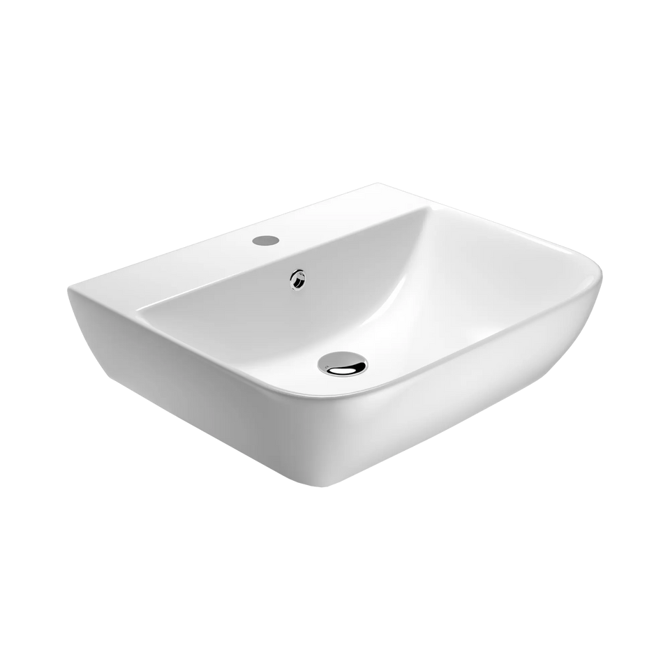 American Standard Cygnet 550 Wall Basin - 1 Taphole - Overflow - Inc Fixing Kit