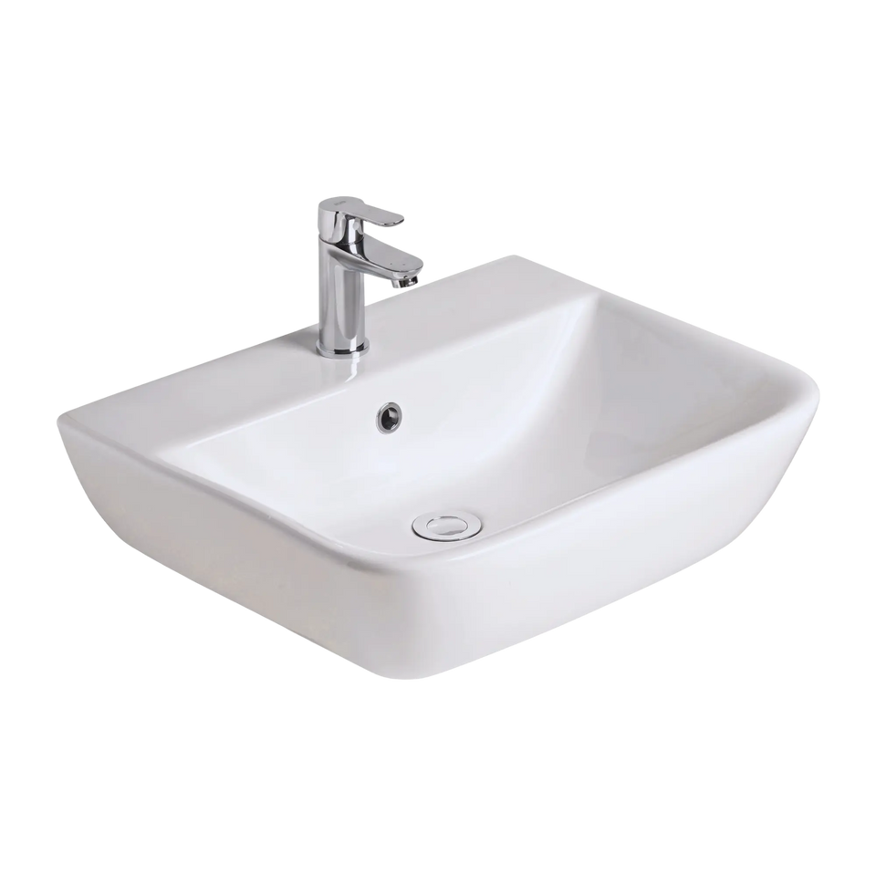 American Standard Cygnet 550 Wall Basin - 1 Taphole - Overflow - Inc Fixing Kit
