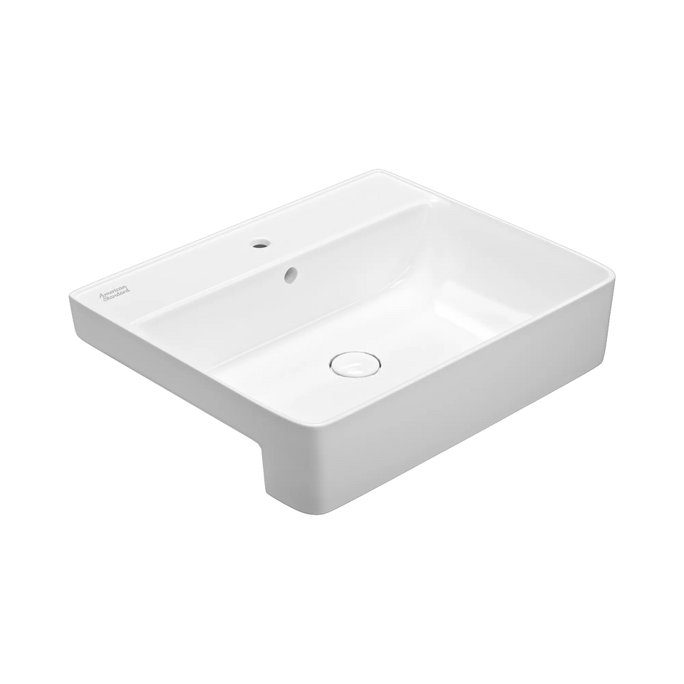 American Standard Acacia 550 SupaSleek Semi Recessed Basin - 1 Tap Hole - Overflow