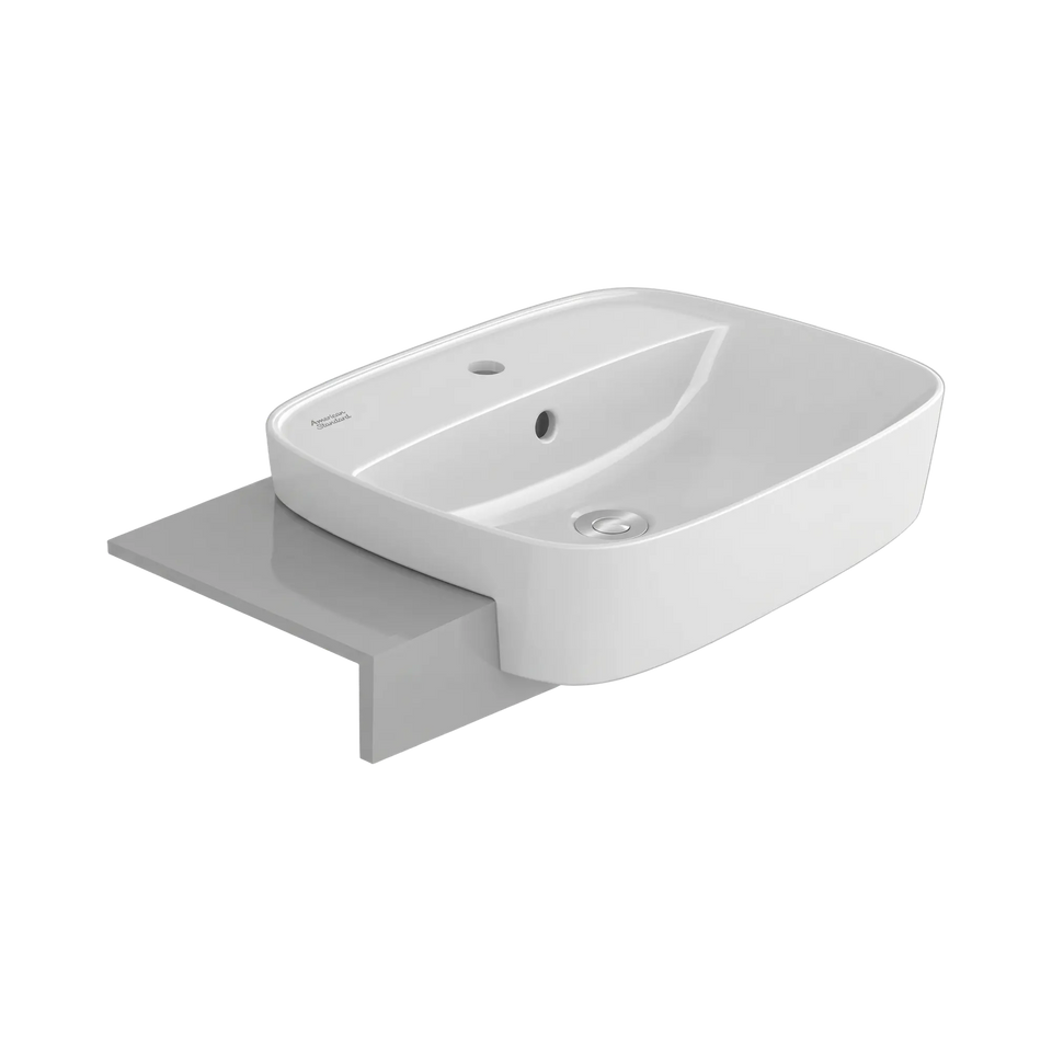 American Standard Signature 550 Semi Recessed Basin - 1 Tap Hole - Overflow