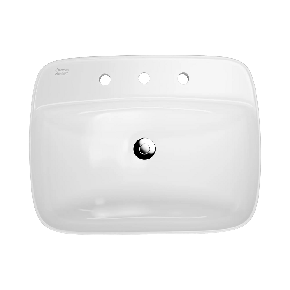 American Standard Signature 550 Counter Top Basin - 3 Tap Hole - Overflow