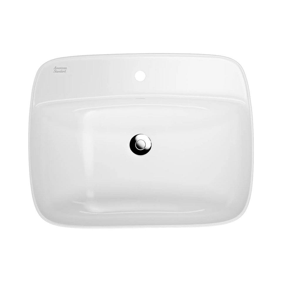 American Standard Signature 550 Semi Inset Basin - 1 Tap Hole - Overflow