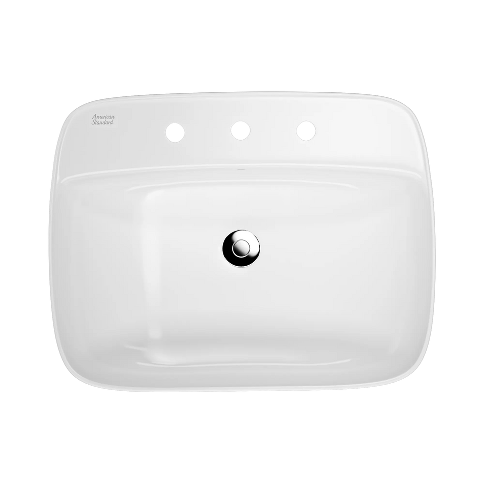 American Standard Signature 550 Semi Inset Basin - 3 Tap Hole - Overflow