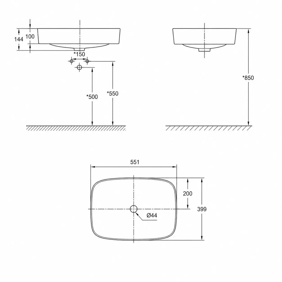 American Standard Signature Vessel Basin - No Taphole