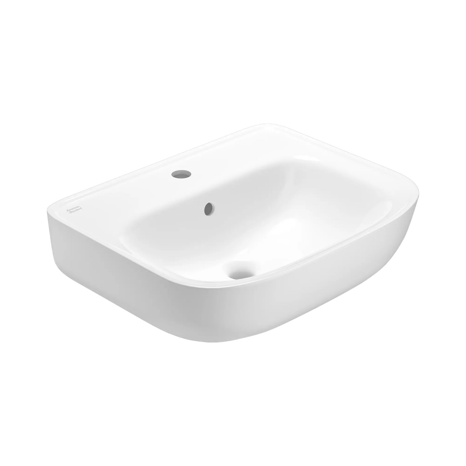 American Standard Loven 550 Wall Hung Basin - 1 Tap Hole - Overflow