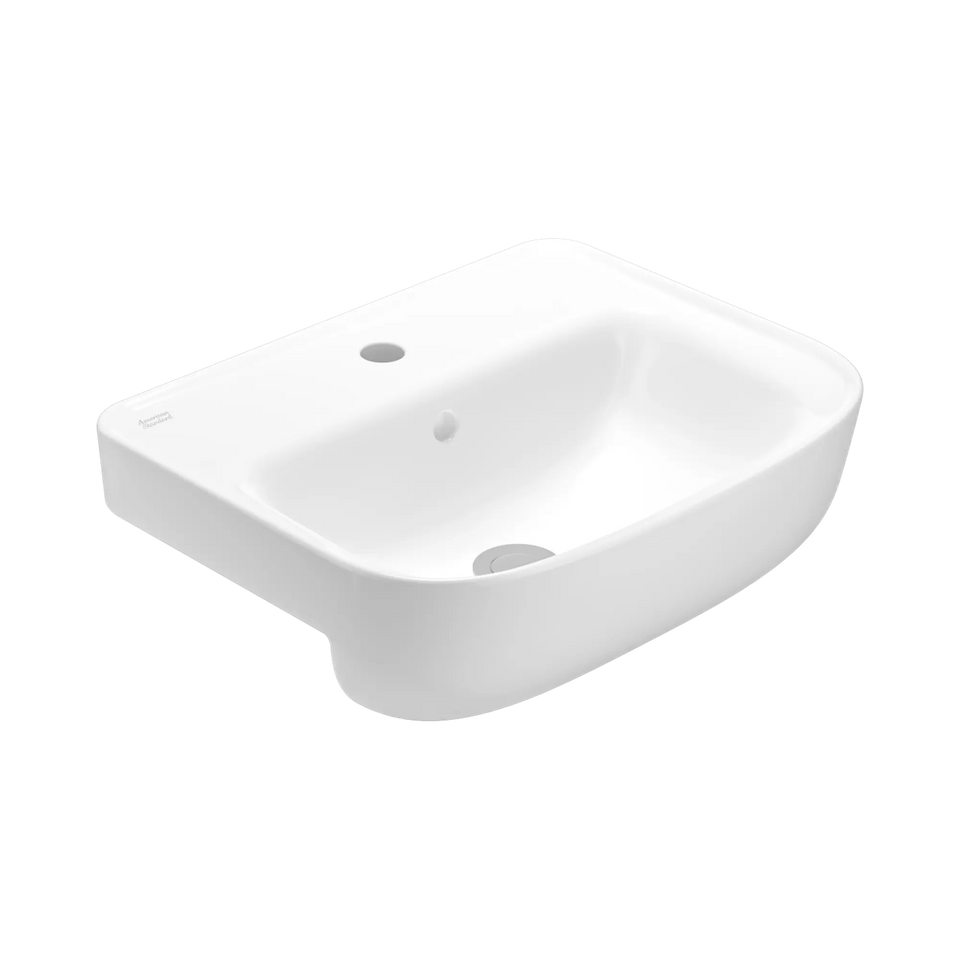 American Standard Loven 510 Semi-Recessed Basin - 1 Tap Hole - Overflow