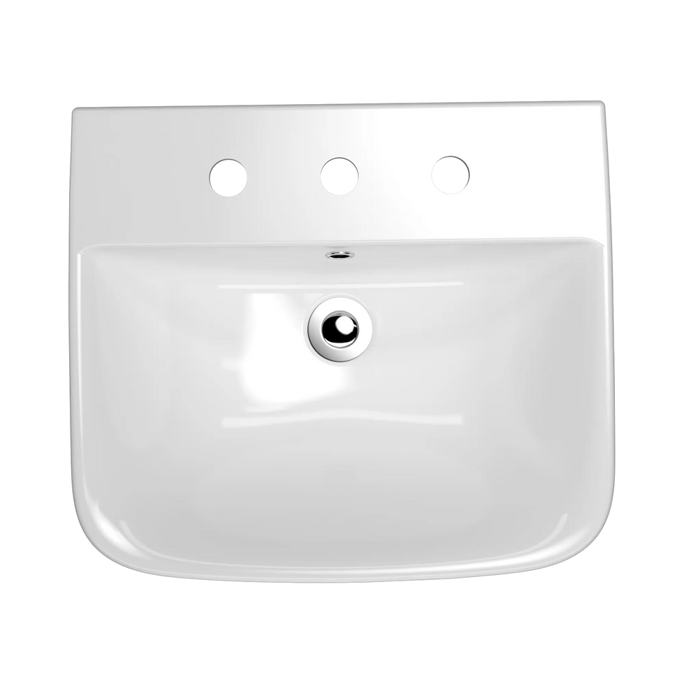 American Standard Cygnet 500 Semi Inset Basin - 3 Taphole - Overflow