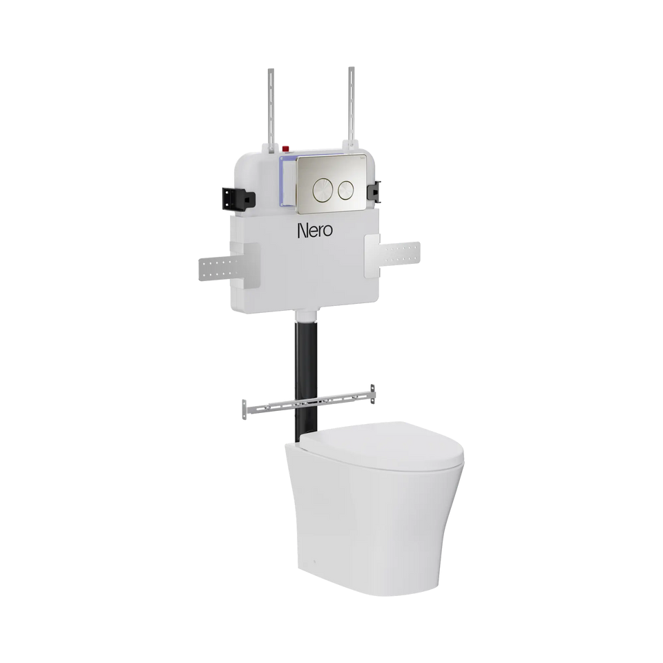 American Standard Signature Hygiene Rim BTW Toilet Suite with In-Wall Cistern & Push Plate
