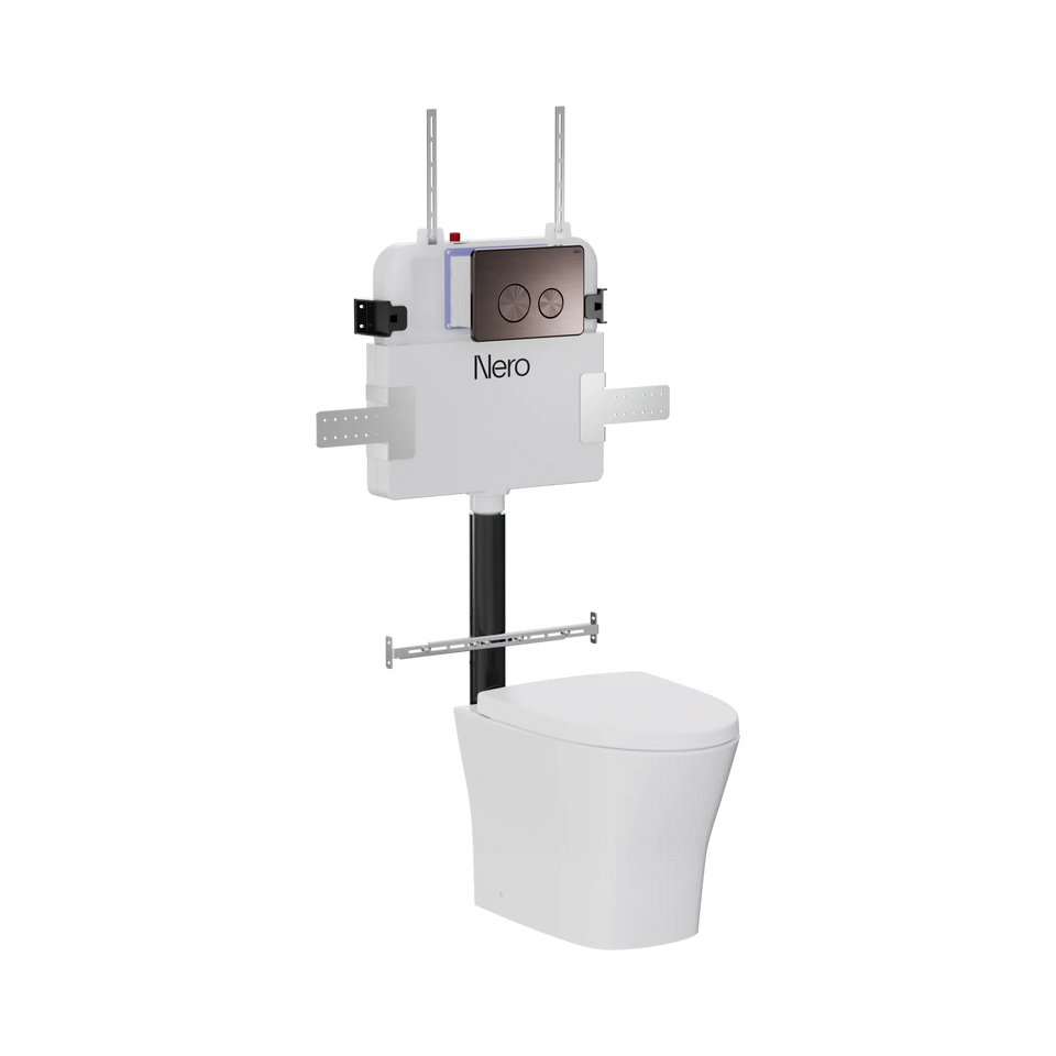 American Standard Signature Hygiene Rim BTW Toilet Suite with In-Wall Cistern & Push Plate