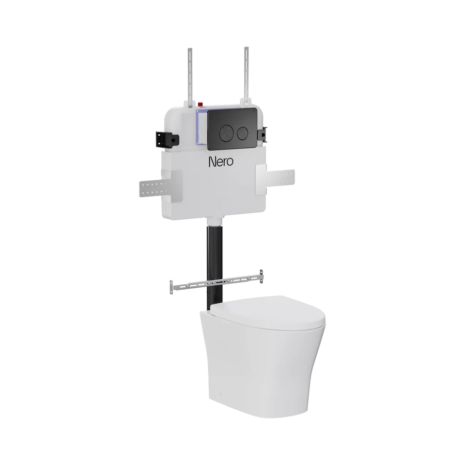 American Standard Signature Hygiene Rim BTW Toilet Suite with In-Wall Cistern & Push Plate