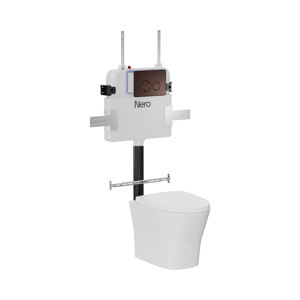 American Standard Signature Hygiene Rim BTW Toilet Suite with In-Wall Cistern & Push Plate