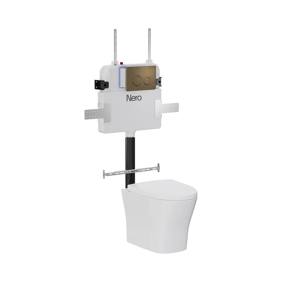 American Standard Signature Hygiene Rim BTW Toilet Suite with In-Wall Cistern & Push Plate