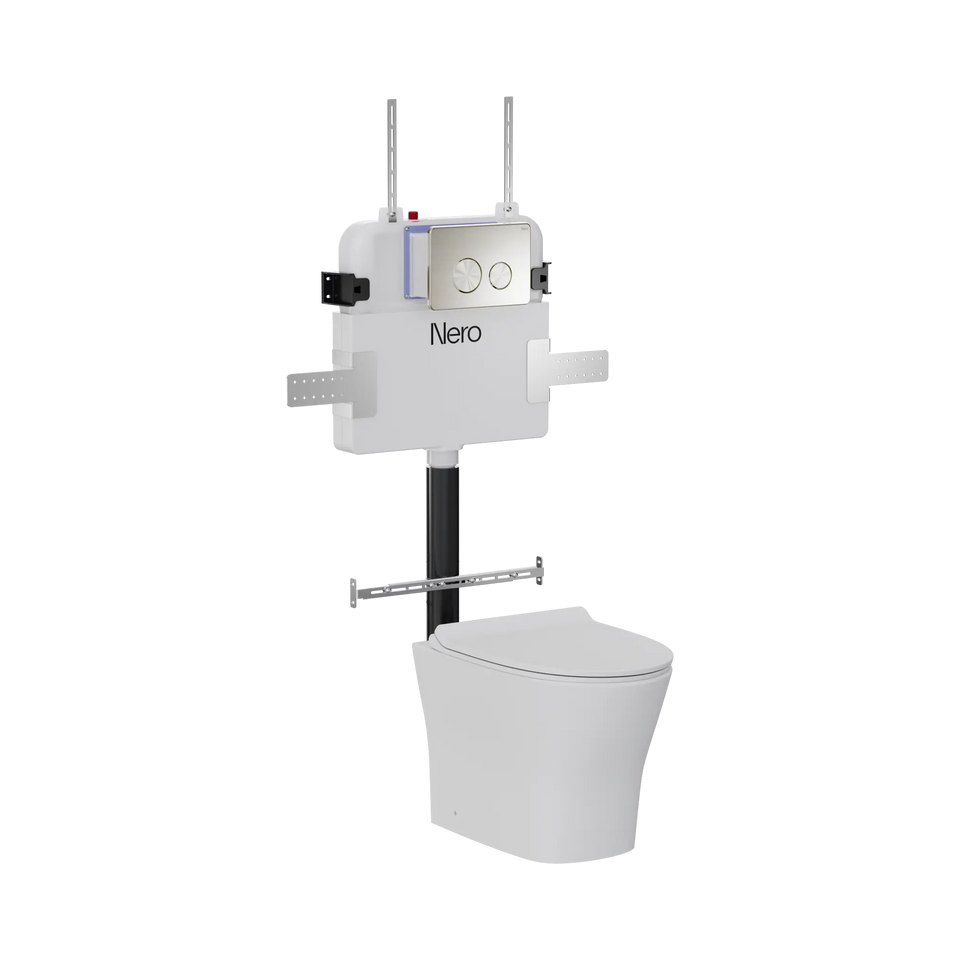 American Standard Signature Hygiene Rim BTW With CrystaSleek Seat With R&T In-wall Cistern and Push Plate