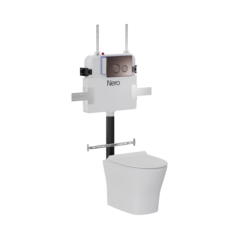 American Standard Signature Hygiene Rim BTW With CrystaSleek Seat With R&T In-wall Cistern and Push Plate