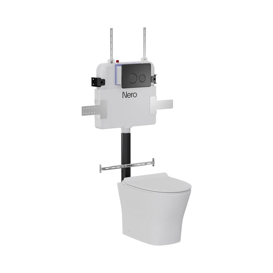 American Standard Signature Hygiene Rim BTW With CrystaSleek Seat With R&T In-wall Cistern and Push Plate