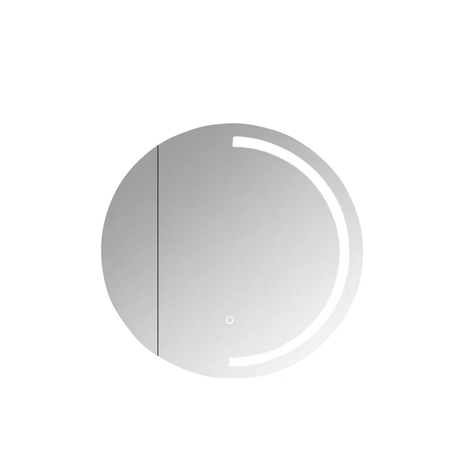 Athena LED Round Wall-Hung Shaving Cabinet - Single Door