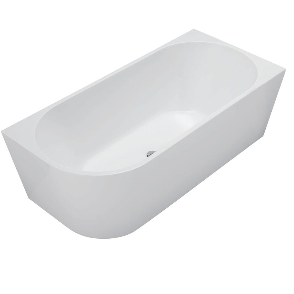Cassa Designs Auris Right Corner Back to Wall Bathtub - 1700mm / Gloss White (BT-NA1700RH)