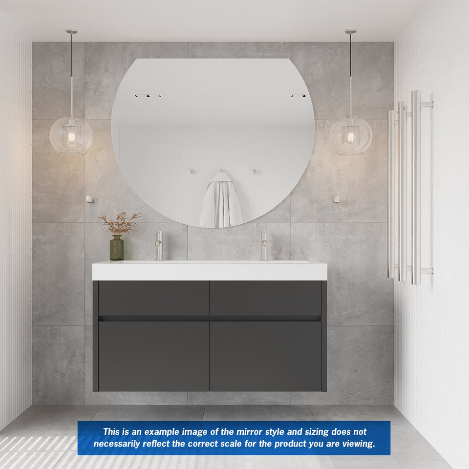 Ablaze HD1290GTD D-Shaped Polished Edge Mirror with Demister (HD1290GTD) 4