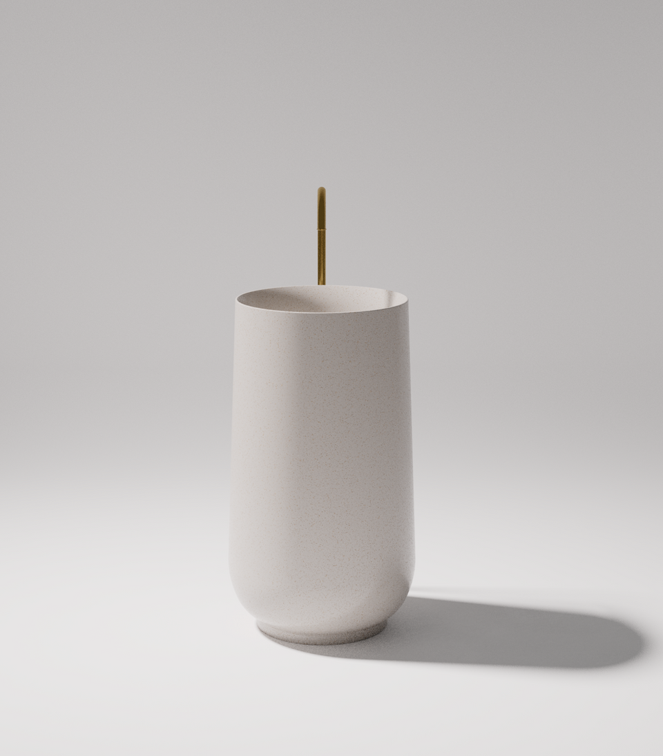 Pietra Bianca Arlo Pedestal Basin