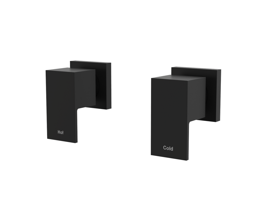PAR Taps Burj Top Assemblies Wall Pair - Matt Black (B20.082.1.34)