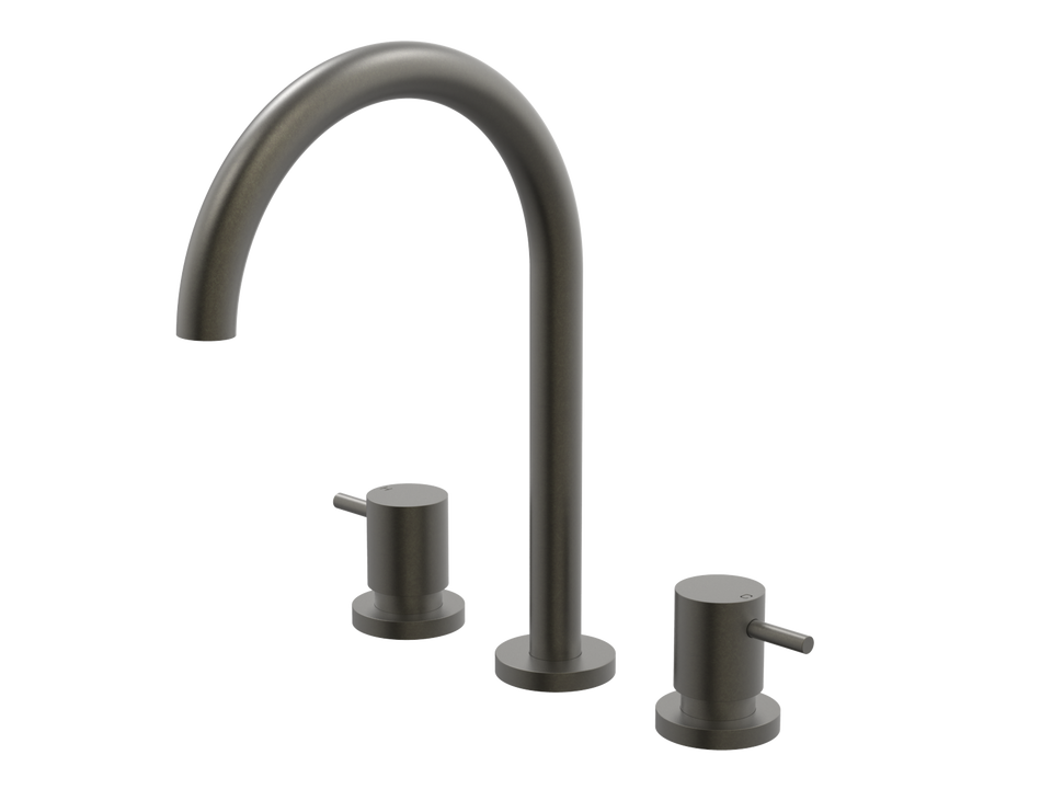 PAR Taps Lugano Spa Set Swivel Lever Ceramic Disc - Volcanic Grey (B22.061.1.54)