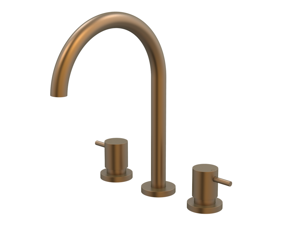 PAR Taps Lugano Spa Set Swivel Lever Ceramic Disc - Burnished (B22.061.1.52)