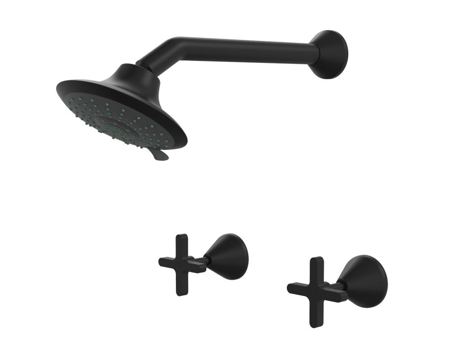 PAR Taps Forme Shower Set Fixed - Matt Black (B27.031.1.34)