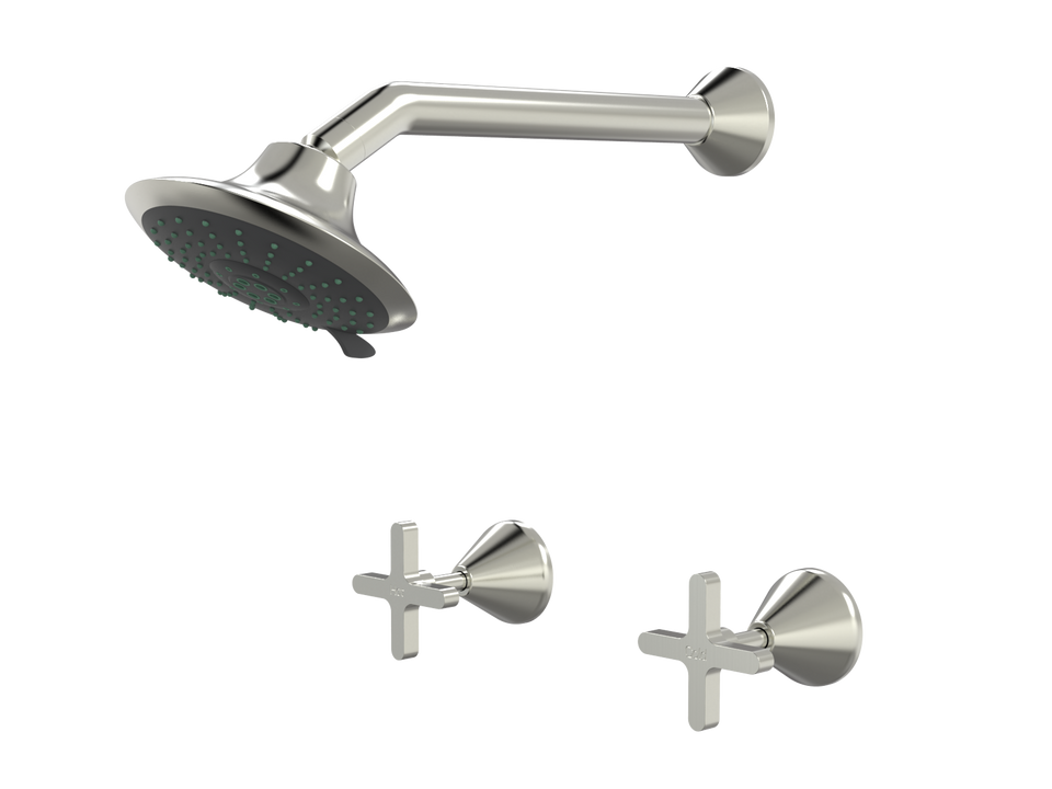 PAR Taps Forme Shower Set Fixed - Brushed Nickel (B27.031.1.25)