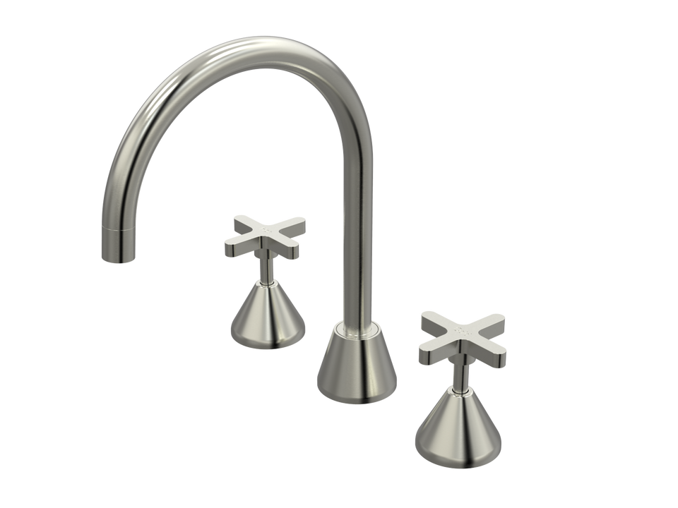 PAR Taps Forme Sink Set Swivel - Brushed Nickel (B27.051.1.25)