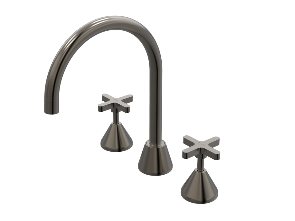 PAR Taps Forme Spa Set Swivel - Brushed Gunmetal (B27.061.1.24)
