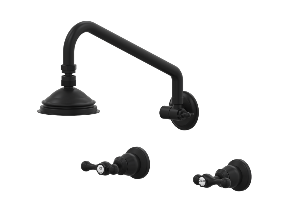 PAR Taps Tudor Shower Set Adjustable Arm Lever Ceramic Disc - Matt Black (B31.031.3.34)