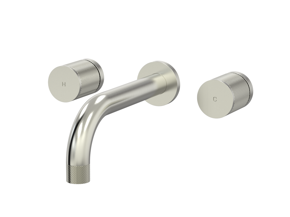 PAR Taps IDK Wall Bath Set 160mm Fixed - Brushed Nickel (B38.021.2.25)