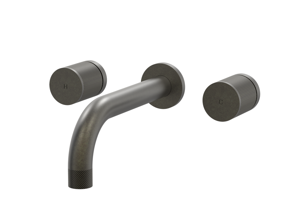 PAR Taps IDK Wall Bath Set 200mm Fixed - Volcanic Grey (B38.022.2.54)