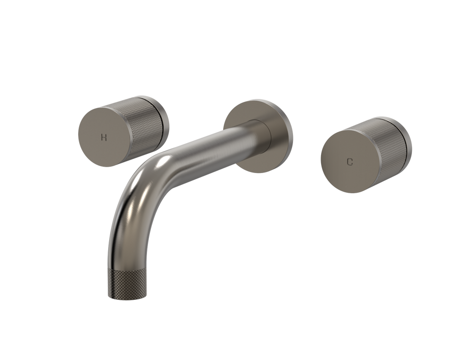 PAR Taps IDK Wall Bath Set 160mm Fixed - Brushed Gunmetal (B38.021.2.24)