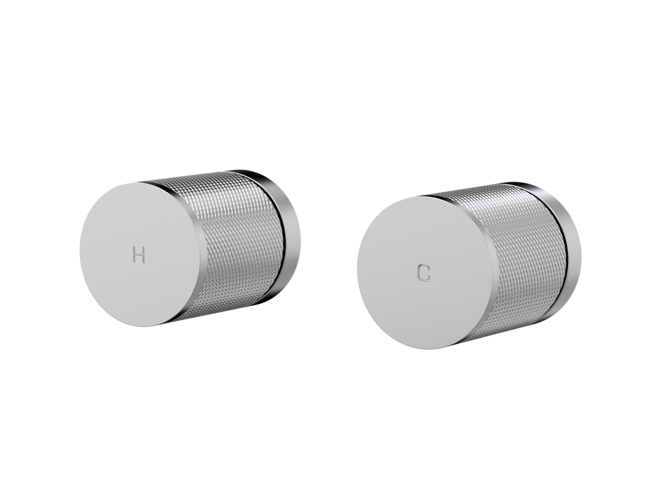 PAR Taps IDK Top Assemblies Wall Pair - Brushed Chrome (B38.082.2.02)