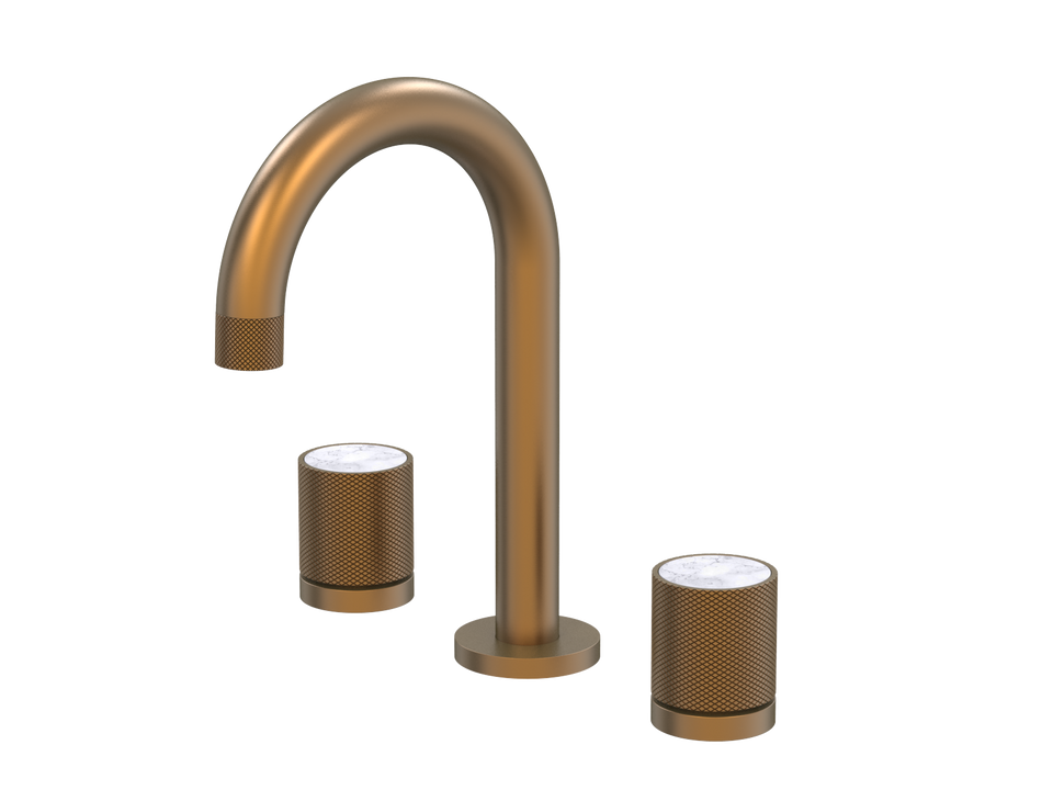PAR Taps IDK Marble Basin Set Swivel Bianco Marble - Burnished (B39.011.1.52)