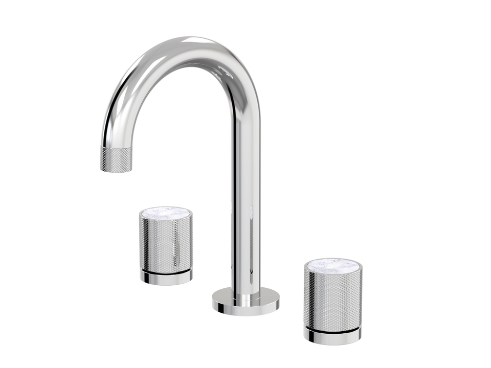 PAR Taps IDK Marble Basin Set Swivel Bianco Marble - Chrome (B39.011.1.01)