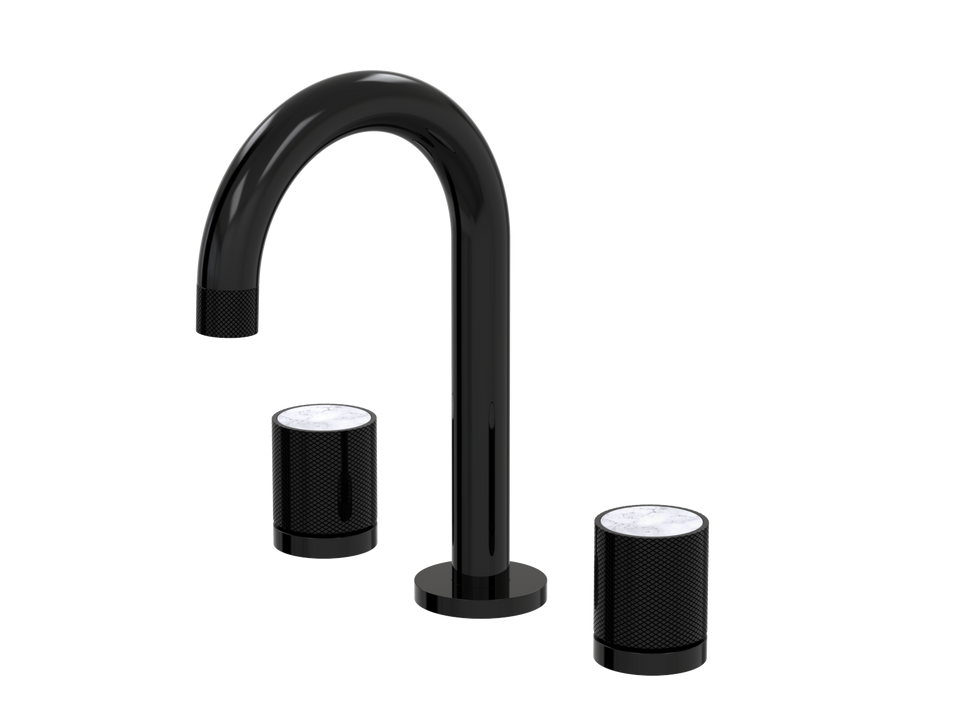 PAR Taps IDK Marble Basin Set Swivel Bianco Marble - Midnight Black (B39.011.1.32)