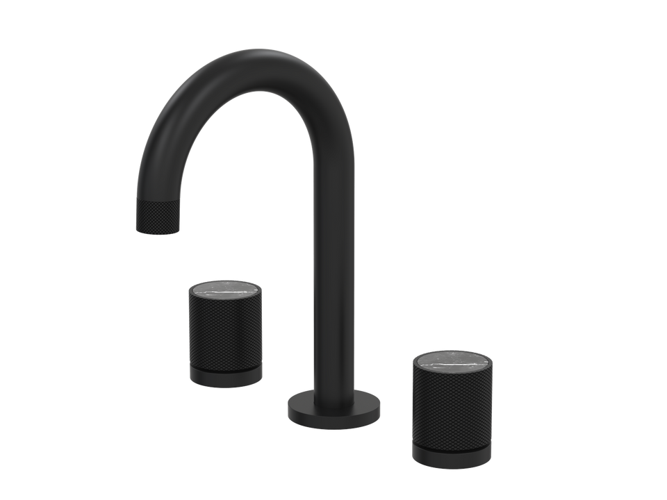 PAR Taps IDK Marble Basin Set Swivel Nero Marble - Matt Black (B39.011.2.34)