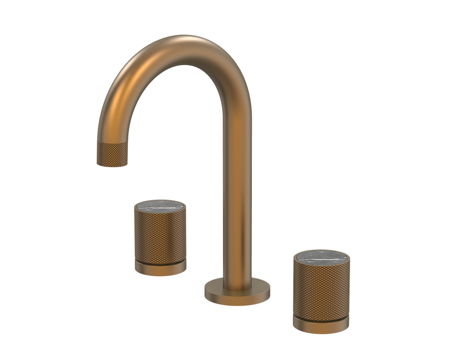 PAR Taps IDK Marble Basin Set Swivel Nero Marble - Burnished (B39.011.2.52)