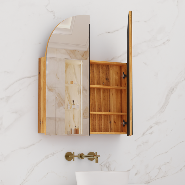 Fifth Avenue Arka Shaving Cabinet - Blackbutt / 500mm (ARKA5010BB)