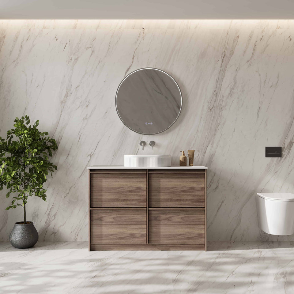 Bella 1200mm Freestanding Cabinet Notaio Walnut - BE-120F-NW1