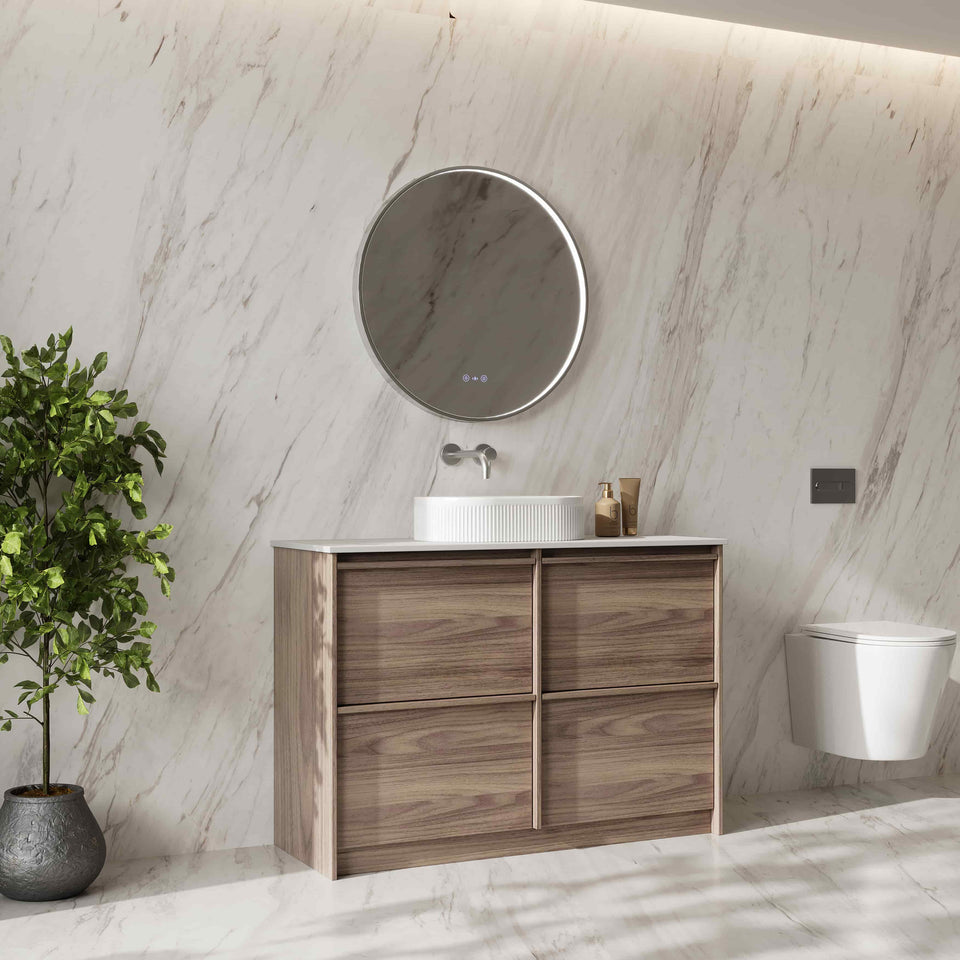 Bella 1200mm Freestanding Cabinet Notaio Walnut - BE-120F-NW2